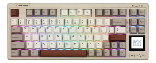 Teclado Mecánico Epomaker Rt80 75% Gasket Inalámbrico