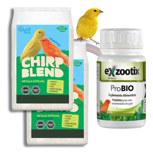 Exzootix Pajaros Canarios Probio Aves Jaula Probiotico 80gr