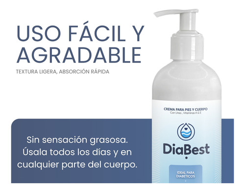 Crema Diabest / Urea + Vit A Y E Piel Delicada & Diabetes