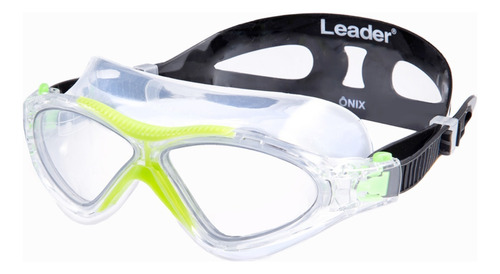 Oculos Natacao Moldura Grande Aguas Abertas Triathlon Vml Cor Verde/lente transp