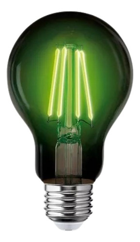 Bombillo Led Filamento A19 6w Luz Verde E27 Aksi 
