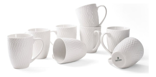 Set De Tazas Mugs Porcelana Eleganza X 8