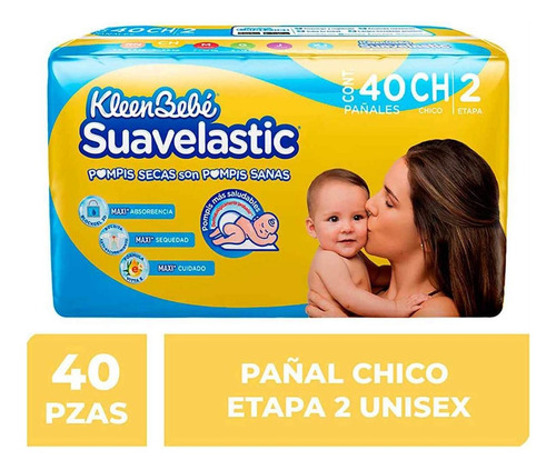 Kleenbebé Suavelastic Etapa 2 pañales unisex 40 unidades