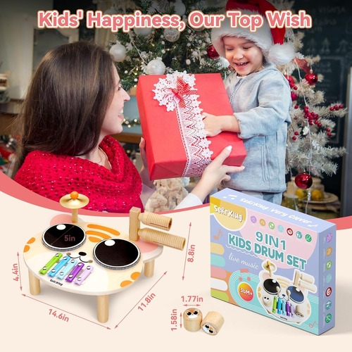 Juego De Batería Para Niños Pequeños De 1 A 3 Años, Instrume