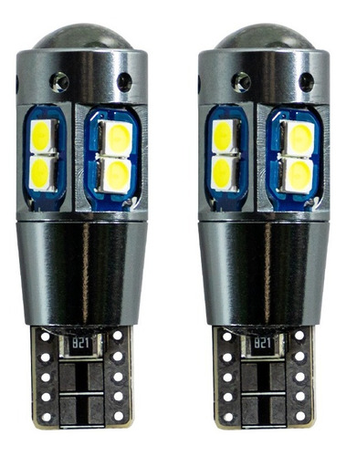 Lampara Led Auto T10 12v 3030 10 Smd Canbus 5w Blister X 2
