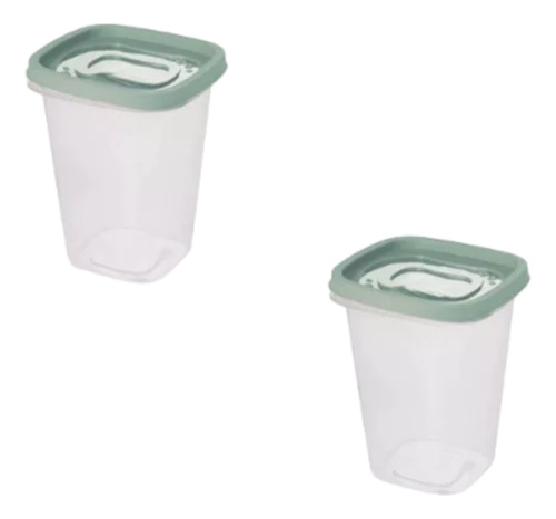 Set X2 Contenedor De Alimentos Porta Ingredientes 950ml