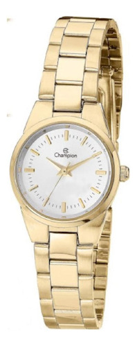 Relógio Champion Feminino Dourado Ch24517h Pulseira Em Aço