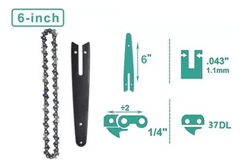 Kit De Repuesto Para 6 In Motosierras 3 Cadenas Y 1 Barras