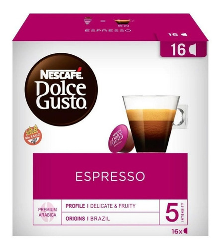 Capsulas Dolce Gusto Café Espresso 16 Un.