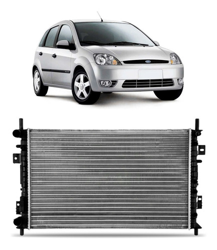 Radiador Fiesta 2003 A 2010 1.0/1.6 Com Ou Sem Ar Manual