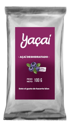 Acai Deshidratado Puro Pack 5 Unidades De 100 G