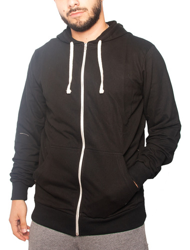 Campera Hombre Hifel French Terry Ha0071 Negro Jjdeportes