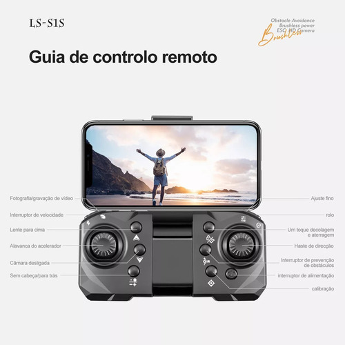 . Mini Drone Motor Dual Camera 4k S1s 2 Versión Con Batería