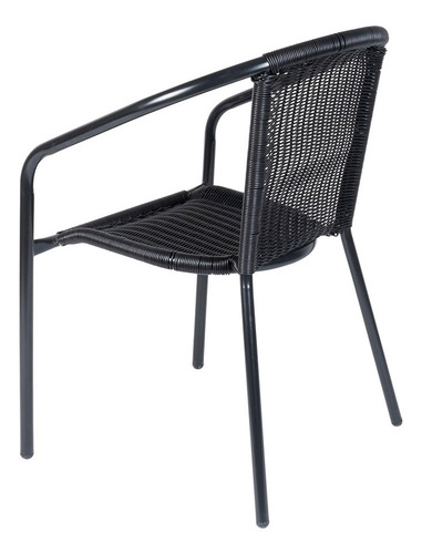Sillas Colmar Minimalistas Para Exterior Set 2 Sillas Color Negro Rayas
