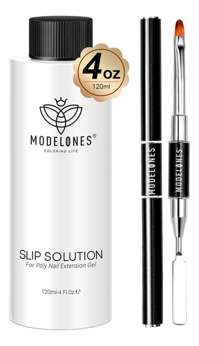 Gel Para Extensión De Uñas Con Cepillo Doble Transparente