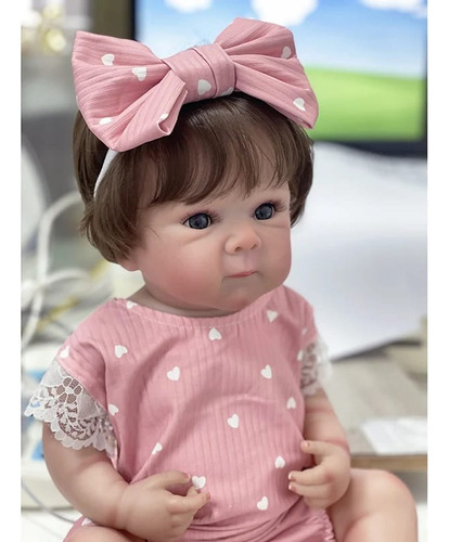 Muñeca Reborn De 55 Cm Con Accesorios Original Vinil Silicon