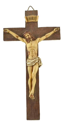 Crucifijo De Resina De Jesucristo Soporte De Cruz Para El