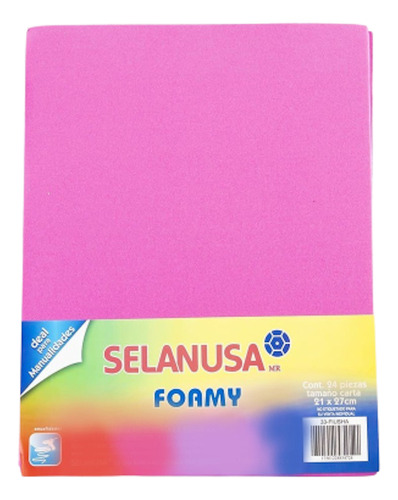 Foamy Tamaño Carta Liso 24 Pzas Manualidad Selanusa Color Rosa mexicano