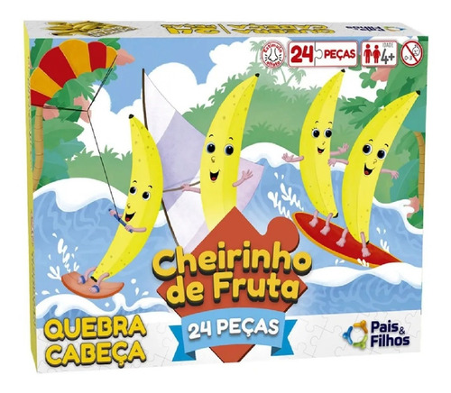 Quebra Cabeça Infantil 24 Peças Com Cheirinho De Fruta Color