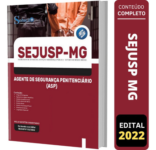 Apostila Agente De Segurança Penitenciário Asp Sejusp Mg