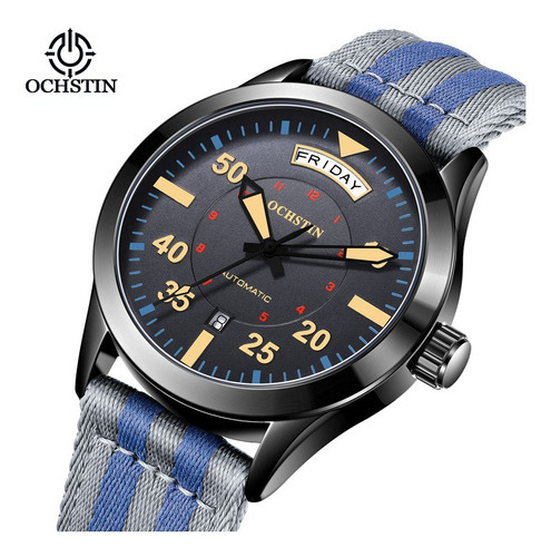 Reloj De Calendario Mecánico Automático De Ochstin Fashion Color de la correa Cool black