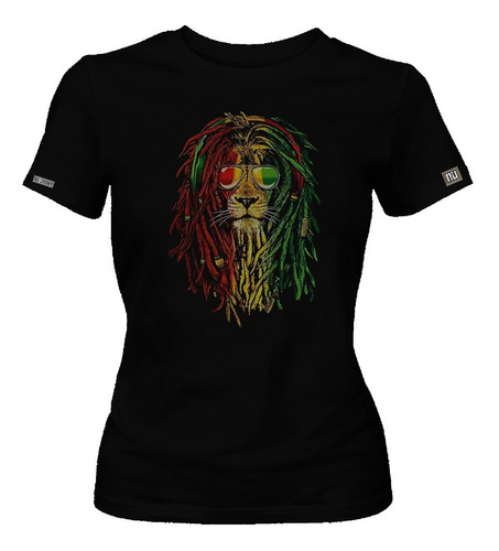 Camiseta Leon Rasta Reggae Cool Dama Mujer Inp Dbo