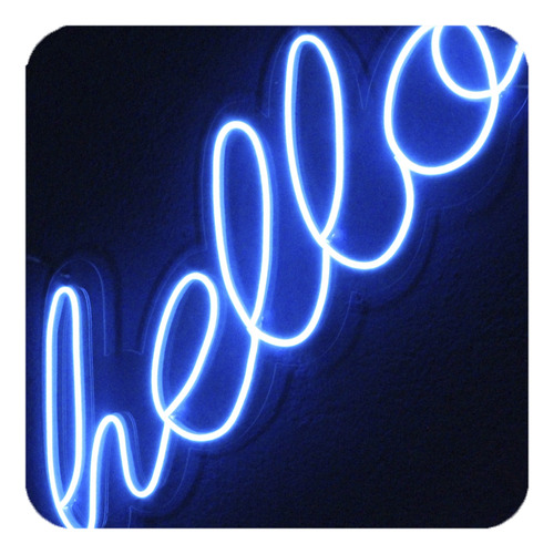 Placa Luminoso Led Neon Hello Olá 60x25 Personalizado