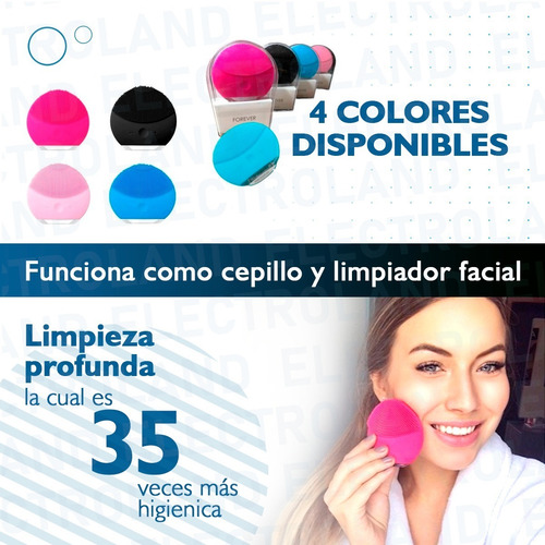 Limpiador Facial Masajeador Recargable Usb Forever Lina 2