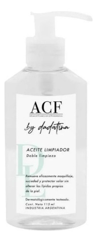 Acf By Dadatina Aceite Limpiador Doble Limpieza X115 Ml