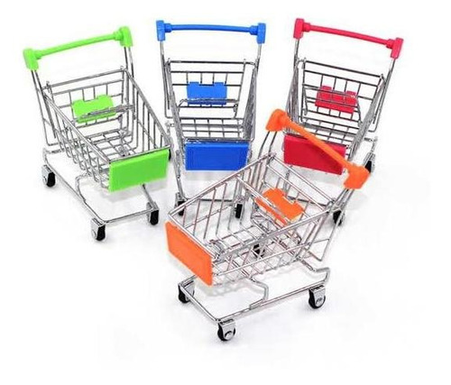 Lote De 10 Carritos Del Supermercado De Metal