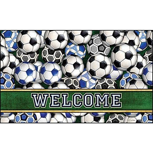 Felpudo  Soccer Balls Spring Welcome Door Mat  (felpudo...