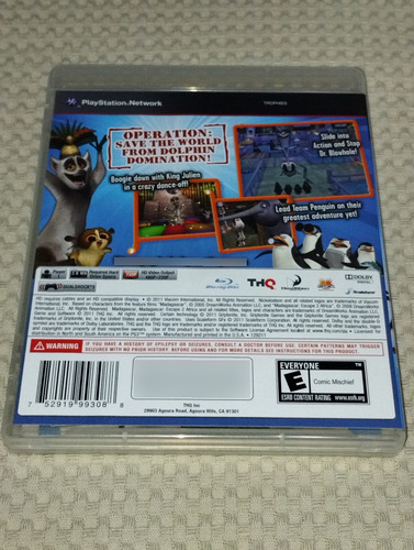 The Penguins Of Madagascar Dr. Blowhole Returns Again Ps3 (Usado)