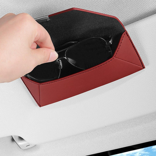 Soporte Para Gafas De Sol Para Visera De Coche, Suv, Rojo