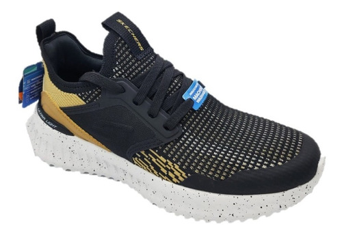 Tenis Skechers Original 232155 Negro Oro 25/29cm