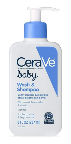 Cerave Baby Wash Y Champu | 8 Oz | Champu Sin Perfume, Parab