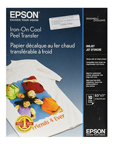 Epson Iron-on Cool Peel Transfer (8,5 X 11 Pulgadas 10 Hojas