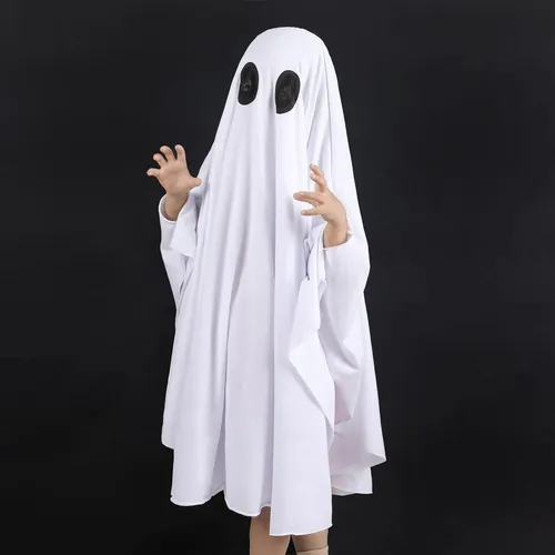 Disfraz Fantasma Niño Capa Fantasma Halloween Blanco Boo