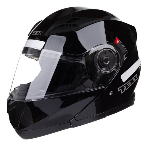Capacete para moto escamoteável Texx Gladiator V3 preto brilhante tamanho M