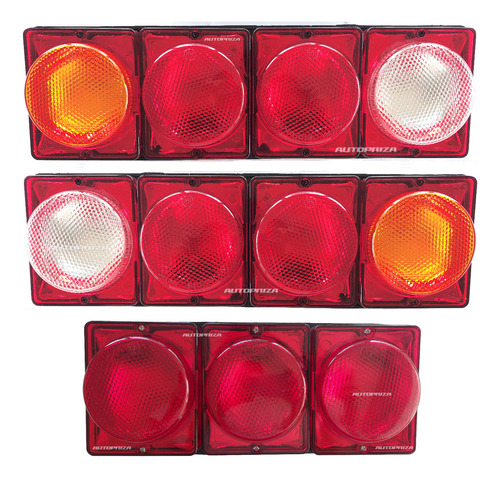 Faros Traseros Juego, P/ Camion Semi, Cuadruples + 3 Marias