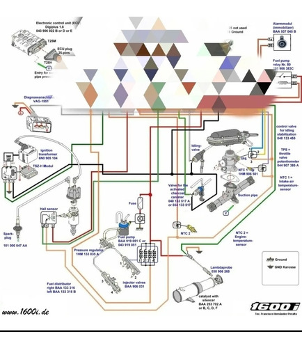 Diagrama Eléctrico Sedan Wv Carburador Fuel Injection 74-03