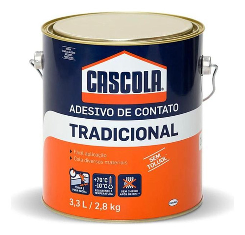 Cola Madeira Cola de contato s/tuluol tradicional 2,8kg - Cascola