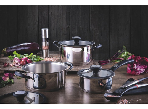 Batería De Cocina Ollas Tramontina 4 Piezas Solar Silicona