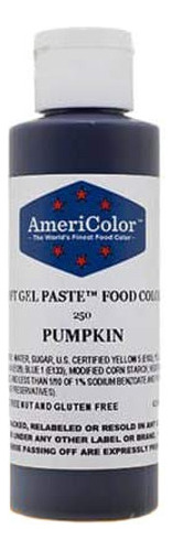 Americolor Soft Gel Paste Food Color, Calabaza, Botella De 4