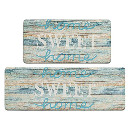 Rosmarus Sweet Home Juego De 2 Alfombras De Cocina, Acolchad