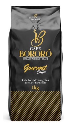 Café Em Grãos Torrado Arábica Gourmet 1kg Café Bororó