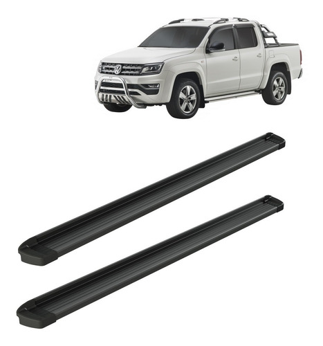 Estribo G3 De Aluminio Cabine Dupla Preto Amarok 2010 A 2022