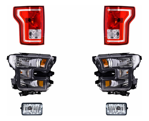 Faros Niebla + Ppales Y Calaveras Depo F-150 2015 - 2017