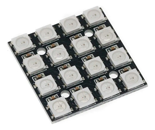 2 Matriz Rígida Cjmcu 4x4 16 Chip Led Ws2812b 5050 Rgb Esp32