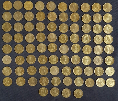 Lote Antiguas Monedas De Un Soles De Oro Peruanas Unc