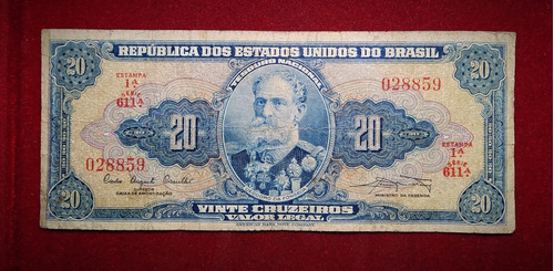 Billete 20 Cruzeiros Brasil 1961 Pick 168 A 